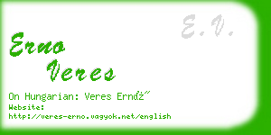erno veres business card